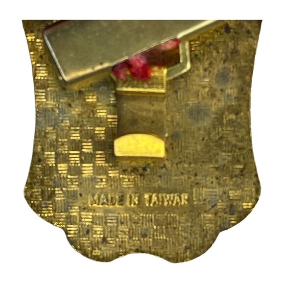 Vintage Women's Red Stretch Rope Belt With Floral Cloisonné Buckle 15-in Length - Picture 5 of 6